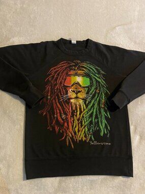 Lion Duck Co Yellowstone Rasta Reggae Ski Goggles Graphic Sweatshirt Sweater Gym